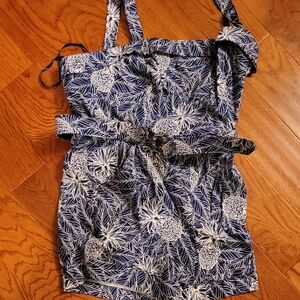 Collectif Navy and White Tropical Print Outfit